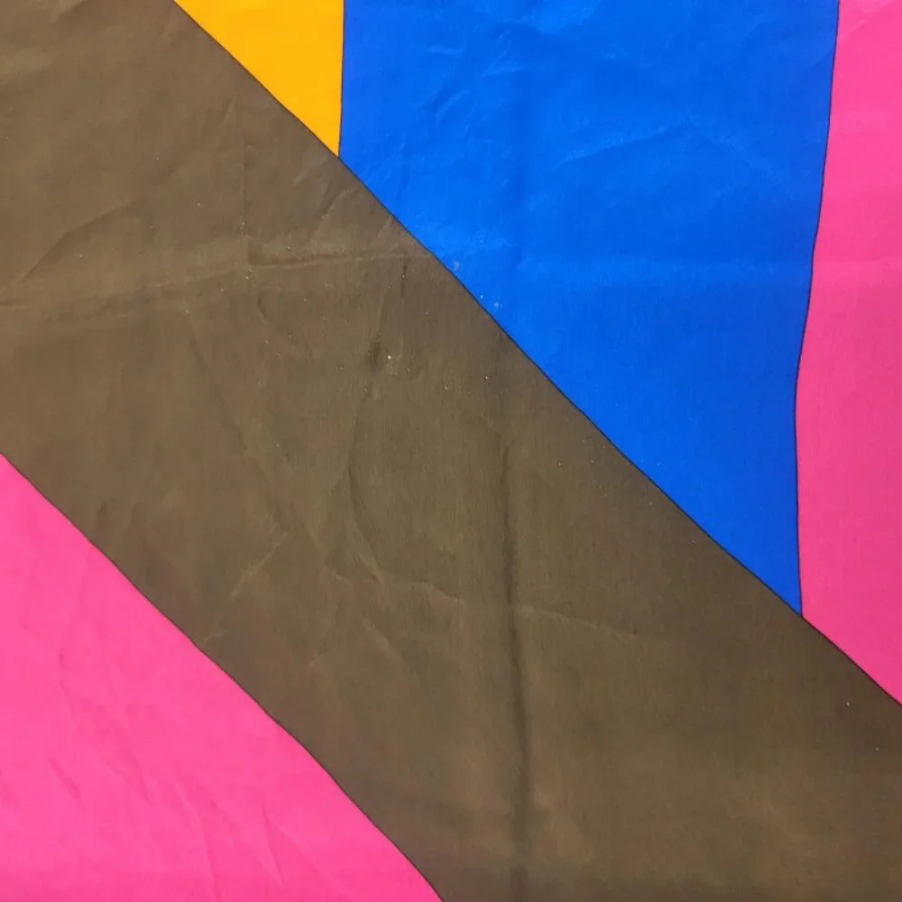 YSL, multi color silk, 35" x 35" scarf - Picture 5 of 6